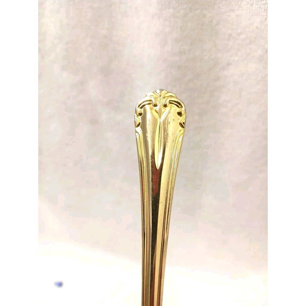 Hampton Silversmiths Gold Electroplate Elegant Scroll Deco Teaspoon Replacement